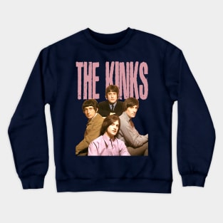 The Kinks  / Retro Faded Fan Design Crewneck Sweatshirt